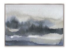 Репродукция картины на холсте forest after the rain (картины в квартиру) серый 105x75 см.