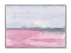 Репродукция картины на холсте landscape, early spring (картины в квартиру) розовый 105x75 см.
