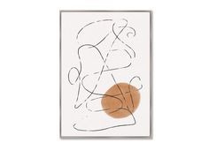 Репродукция картины на холсте basketball battle (картины в квартиру) бежевый 75x105 см.