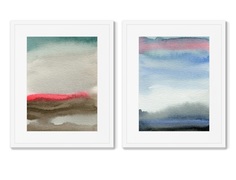 Набор из 2-х репродукций картин в раме earth colors, no4 (картины в квартиру) мультиколор 42x52 см.