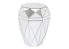 Столик приставной diamond (kare) серебристый 47x61x47 см.