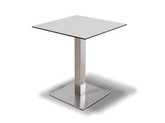 Стол каффе молочный (outdoor) белый 64x64 см.