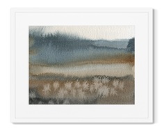Репродукция картины в раме symphony of autumn, lake in the fog (картины в квартиру) мультиколор 52x42 см.