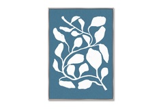 Репродукция картины на холсте branches in color, no7 (картины в квартиру) синий 75x105 см.