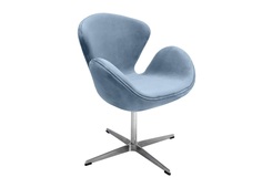 Кресло swan chair серый, искусственная замша (bradexhome) серый 70x95x61 см.