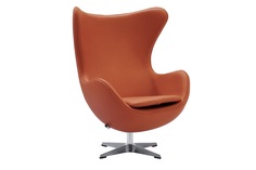 Кресло egg chair оранжевый (bradexhome) оранжевый 85x110x76 см.