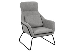 Кресло archie серый (bradexhome) серый 73x102x80 см.