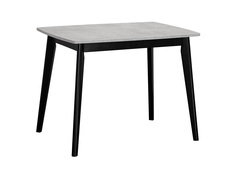 Стол oslo 100-130 x 80см, бетон лайт, чёрный (bradexhome) серый 100x75x80 см.