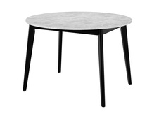 Стол oslo круглый 110-140см, бетон лайт, чёрный (bradexhome) серый 75 см.
