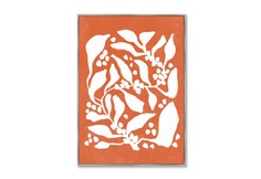 Репродукция картины на холсте branches in color, no3 (картины в квартиру) оранжевый 75x105 см.