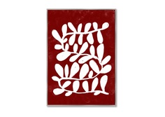 Репродукция картины на холсте branches in color, no1 (картины в квартиру) красный 75x105 см.
