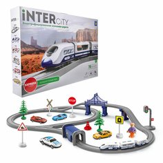 Железная дорога 1TOY InterCity Express набор &quot;Большое путешествие&quot;, 70 деталей (разноцветный)