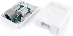 Розетка Hyperline SB1-1-8P8C-C6-SH-WH