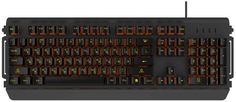 Клавиатура HIPER GK-5 PALADIN черная, игровая, USB, Xianghu Blue switches, янтарная подсветка, влагозащита