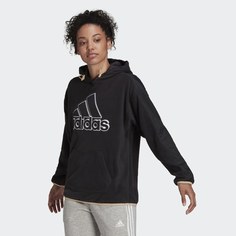 Флисовая худи Brand Love Giant Logo adidas Sportswear