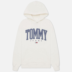 Мужская толстовка Tommy Jeans ABO Collegiate Hoodie, цвет белый, размер XXL