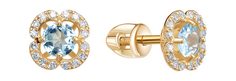 Золотые серьги Vesna jewelry