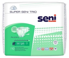 Подгузники Super Seni Trio Air Large, 3 размер, 100-150см, 10шт.