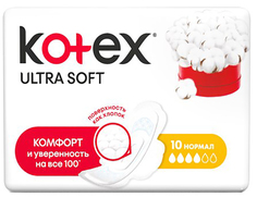 Прокладки Kotex Ultra Soft Normal, 10шт.