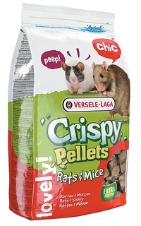 Корм гранулированный Versele-Laga Crispy Pellets Rats&Mice для крыс и мышей, 1кг