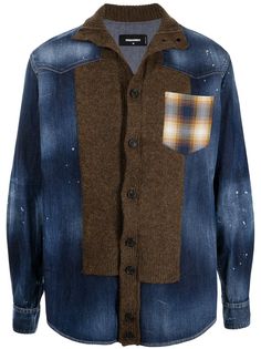 Dsquared2 рубашка в стиле колор-блок