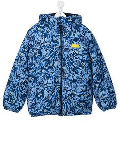 Kenzo Kids пуховик с узором Camo Tiger