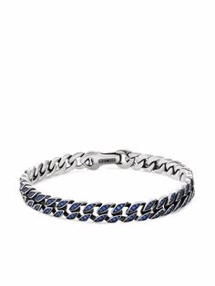 David Yurman серебряный браслет с сапфирами