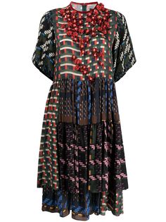 Biyan платье с оборками и принтом