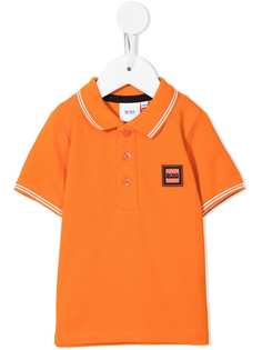 BOSS Kidswear рубашка поло с нашивкой-логотипом
