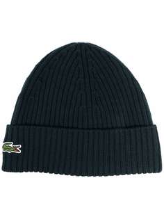 Lacoste шапка бини с вышитым логотипом
