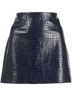 Alice+Olivia мини-юбка с тиснением под крокодила