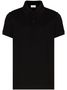 Saint Laurent рубашка поло с монограммой