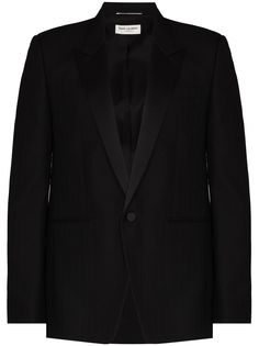 Saint Laurent однобортный пиджак в полоску