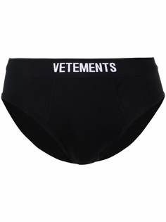 VETEMENTS трусы-брифы с логотипом