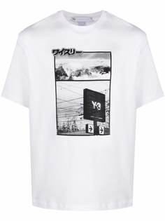 Y-3 футболка с графичным принтом
