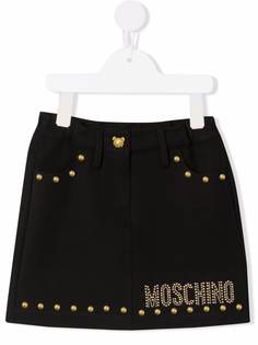Moschino Kids юбка с пайетками