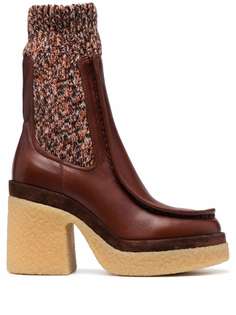 Chloé ботильоны Jamie со вставками в рубчик Chloe