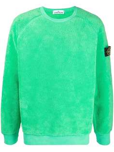 Stone Island флисовая толстовка с круглым вырезом