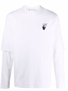 Off-White многослойная футболка с логотипом Degradé Arrows