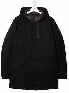 Woolrich Kids парка на молнии с капюшоном