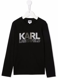 Karl Lagerfeld Kids футболка из органического хлопка с логотипом