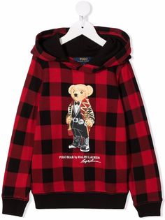 Ralph Lauren Kids худи Polo Bear в клетку