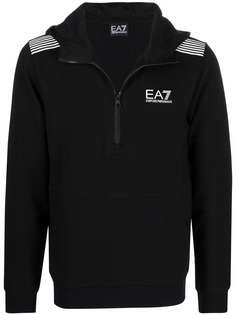 Ea7 Emporio Armani пуловер на молнии с логотипом