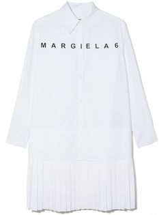 MM6 Maison Margiela Kids платье-рубашка с логотипом