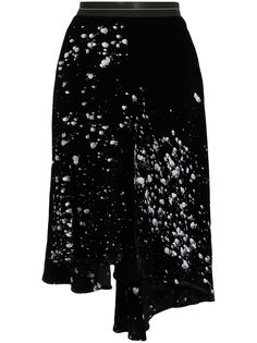 Sankuanz велюровая юбка с принтом