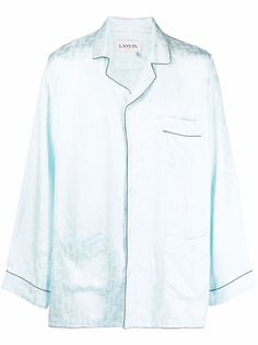 LANVIN пижамная рубашка с длинными рукавами