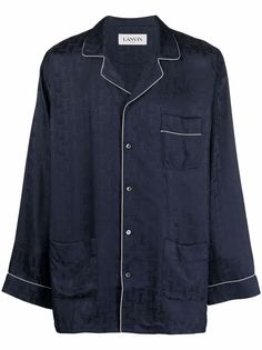 LANVIN пижамная рубашка с логотипом