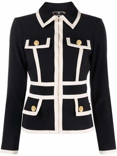 Elisabetta Franchi двухцветная куртка-рубашка