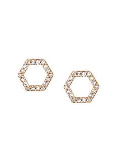 Astley Clarke серьги-гвоздики Honeycomb с бриллиантами