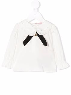 Miss Blumarine блузка с завязками на воротнике